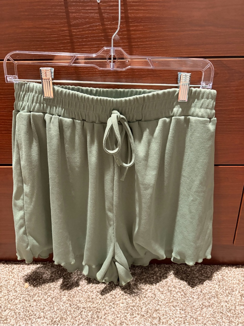 Women's Green Pull-On Lounge Shorts